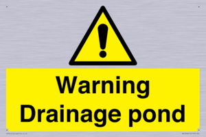 Warning Drainage pond